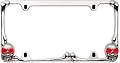 Pilot WL218-CR Chrome Skull License Plate Frame with Red LED