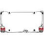 Pilot WL218-CR Chrome Skull License Plate Frame with Red LED
