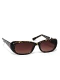 STEVE MADDEN Sunglasses Rectangle Plastic with Brown & Yellow Pattern - B001F0KDFG