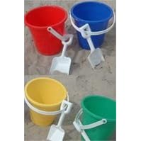 Beach Pails and Shovels - 5 inch, assorted colors (12/PKG)