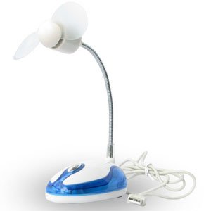 USB Gooseneck Fan with Pushbutton Switch