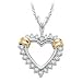 10kt. Two Tone, 1/4 ct. tw. Diamond Heart Pendant