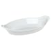 Pillivuyt Porcelain 9-1/2-by-5-1/2-Inch Oval-Eared Dish