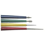 Bead Reamer Set with 4 Sizes Color Coded for Beading