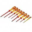 Dextro® VDE Phillips and Slotted Insulated Screwdriver Set with Mainstester, 8 Pieces