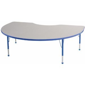 48x72 Kidney Adjustable Activity Table (19-30 Legs)