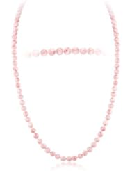 370.00 Cts of 9-9.5 mm Natural Pink Coral (not Dyed) Necklace in 14K White Gold