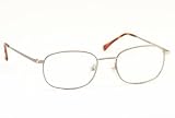 COMPUTER GLASSES WITH CLEAR POLYCARBONATE DOUBLE SIDED ANTI-REFLECTIVE COATING, SCRATCH COATING AND UV PROTECTION - ANTIQUE GOLD METAL FRAME - 52-19-140