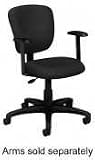 Black Basic Task Chair,Optional Arms,26x27-3/4x39 (BSXVL615VC10) Category: Fabric and Vinyl Task Chairs