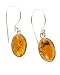 Cognac Oval Dangle Earrings