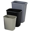 Rubbermaid-Rectangular Wastebasket, Medium, 28 1/8 Quart, Gray (RUB29568) Category: Desk Wastebaskets
