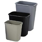Plastic Wastebasket, Large, 41 1/4 quart, Gray, 12/carton RUB295700GY