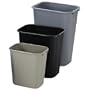 Wastebasket, 3-1/2 Gallon, Seamless Construction, 8-1/4"X11-3/8"x12-1/2", Black RUB29551