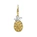 14K Two-Tone Gold Sapphire and Diamond Pineapple Charm/Pendant