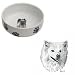 American Eskimo Paw Print Bowl, Porcelain by Rosalinde (7 in. x 2.5 in. deep)