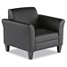 CHAIR,CLUB,LEATHER,BK