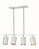 Lite Source LS-19744C/MULTI Cans 4-Lite Multi-Color Ceiling Lamp, Chrome