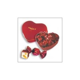 Chocolates in a Red Heart Tin