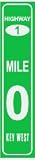 MILE MARKER 0 KEY WEST HWY 1 new sign