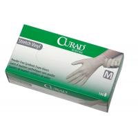 Curad PF Stretch Synthetic Vinyl PVC Exam Gloves, Large, 1000/cs