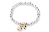 Freshwater Cultured Pearl 14K Gold Heart Toggle Bracelet