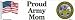 Proud Army Mom bumper sticker