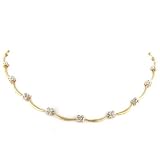 10K Flower Diamond Necklace 17.5
