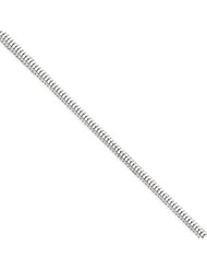 Sterling Silver 3mm Square Snake Chain QFS7-8"