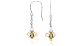 Oval Cut Citrine Dangling Earrings Sterling Silver