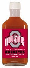6.6 oz. Ohio State Buckeyes Habanero Hot Sauce - Set of 3 Flasks