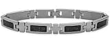 Men's Stainless Steel & Carbon Fibre Bracelet