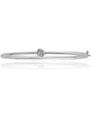 0.33ct Diamond Accented Bangle 14k Gold