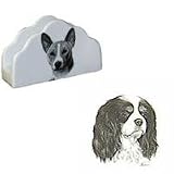 Cavalier King Charles Spaniel Napkin Holder, Porcelain by Rosalinde