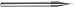 .030-4FL-SE-Reg-Ball AlTiN Miniature Carbide End Mill 250-340030B