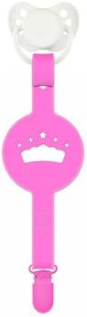 Paciplay Teethable Pacifier Holder, Fairytale Pink