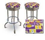 2 Los Angeles Lakers NBA Themed Specialty / Custom Barstools Set