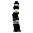 "I HEART ROCK" PRINTED SCARF AND HAT SET "I HEART ROCK" PRINTED SCARF AND HAT SET