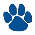 BLUE PANTHER PAW Glitter Temporary Tattoo 2x2