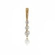 Diamond 3 Stone Journey Pendant in 14 Karat Yellow Gold