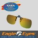 EAGLE EYE SUNGLASSES Style Universal Clip On. NASA PST Lens. Protects eyes. Precision Vision