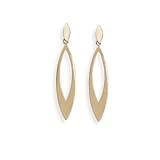 14K Gold Plate Marquise Fashion Post Drop Earrings