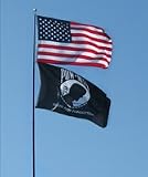 20 Foot EXTRA Heavy Duty Fiberglass Flagpole (Black), by Panther