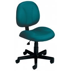 Armless Desk Chair - Superchair - Teal (Teal) (35H x 21W x 23D) by OFM, Inc