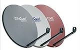 Kathrein CCA 600 R Citycom Aluminium-Satelliten-Parabolantenne (35,2 dBi, 60 cm) rot