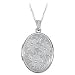 Flower Design Locket in 14kt. White Gold
