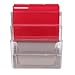 DEF73601RT - Stackable Wall Pockets, 3 Compartments, 13x4x14, Clear
