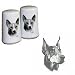Doberman Pinscher Small Salt and Pepper Shakers, Porcelain by Rosalinde (3')