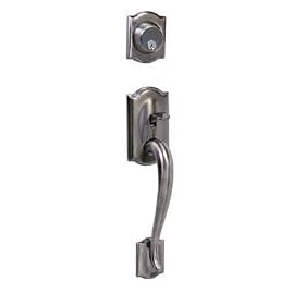 Schlage F362 CAM 620 ACC RH Camelot Double Cylinder Handleset with Right Hand Accent Lever Interior,