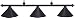 55" Black Pool Table Lights with Black Shades 55" Black Pool Table Lights with Black Shades