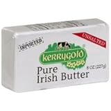 Kerrygold Pure Irish Grass-fed Butter, Unsalted, 8 Oz (Full Case 20 Pack)